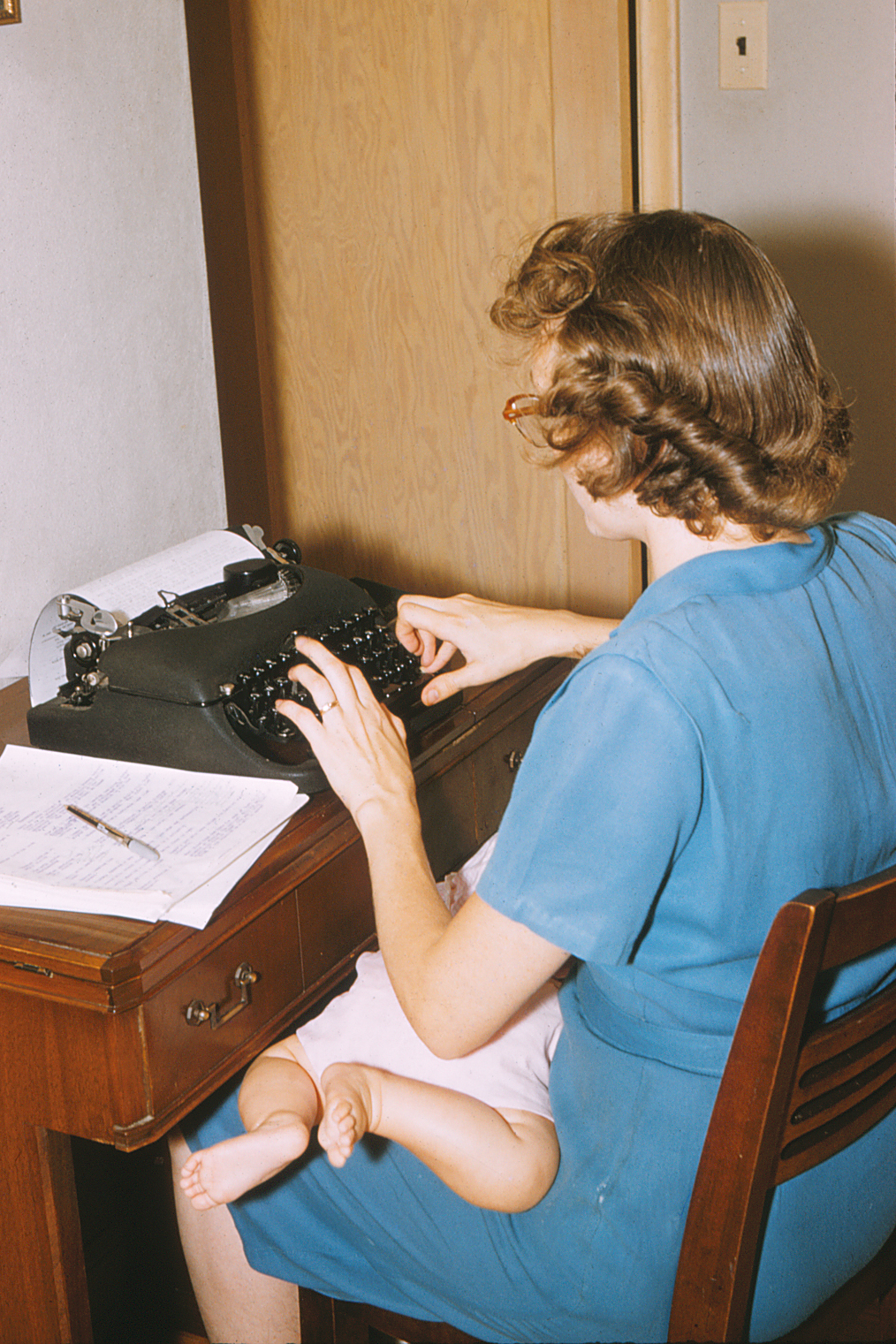 Mom at Typewriter