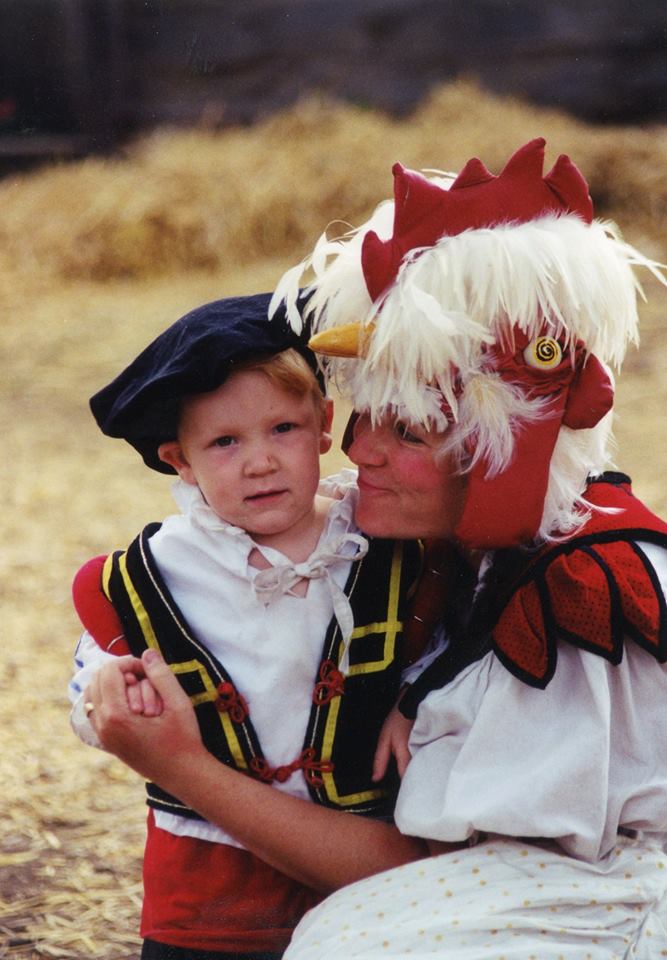 Hen and Baby Rooster