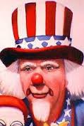 Uncle Sam in Clown Make-up